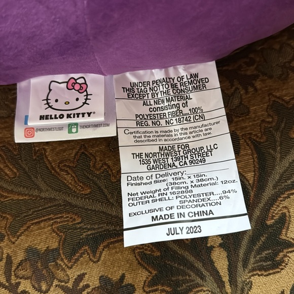 HELLO KITTY TRAVEL CLOUD PILLOW SOFT WHITE PURPLE
PINK ANIME CUDDLY - Picture 2 of 7